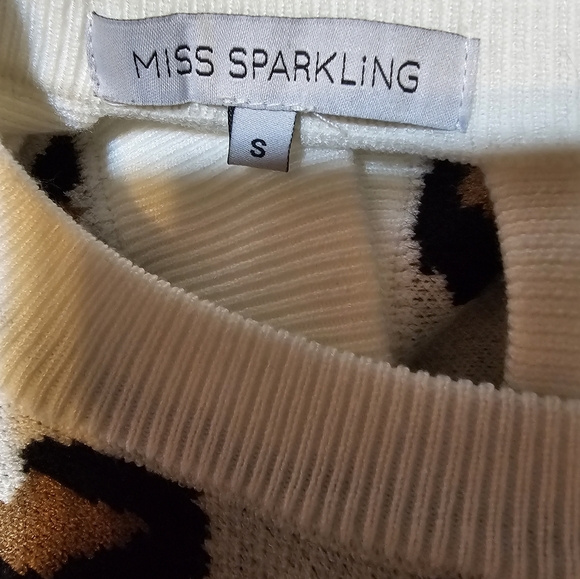 2/$20 Miss Sparkling S Cheetah Sweater - Picture 3 of 7